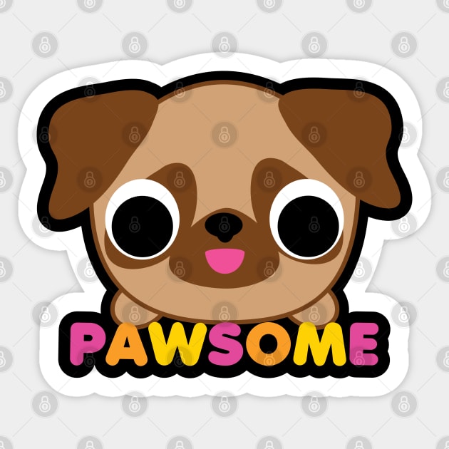 PAWSOME Sticker by BoredInc